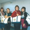 Entraînement de ARCs à Fort St. John. (g. à d.): Bev Walker, Tasha Lalonde, Linda Watson, Deshana Garbitt.